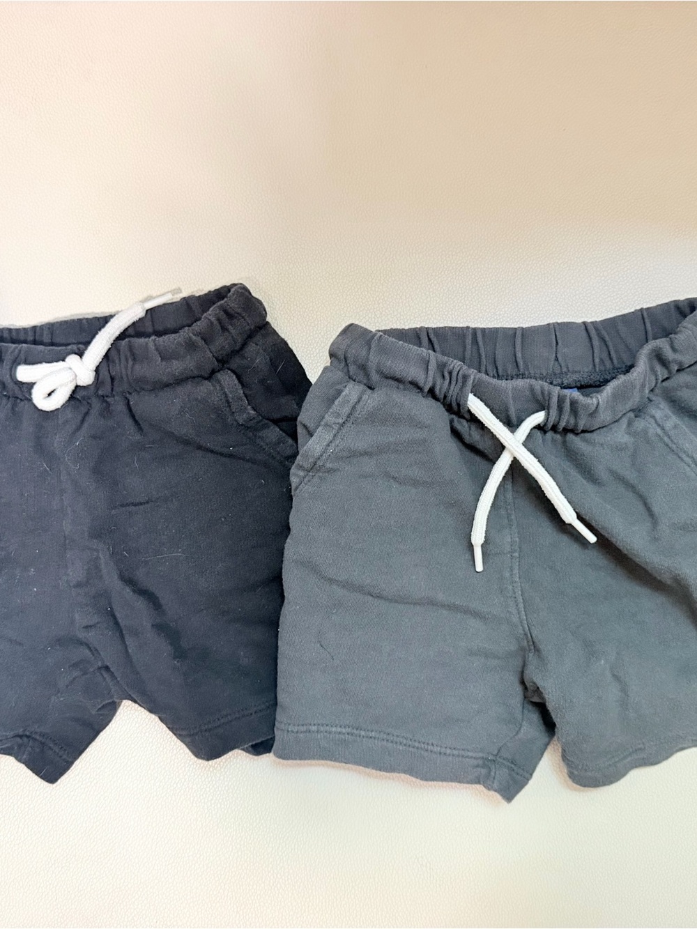 Old Navy Kids Cotton Drawstring Shorts - Black & Charcoal